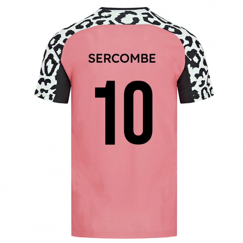 Danxen Kvinder Liam Sercombe #10 Pink Sort Udebane Spillertrøjer 2025/26 Trøje T-Shirt