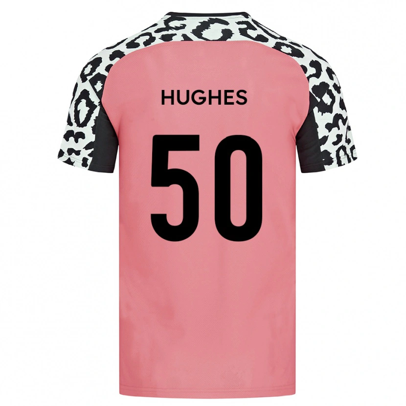 Danxen Kvinder Isaac Hughes #50 Pink Sort Udebane Spillertrøjer 2025/26 Trøje T-Shirt