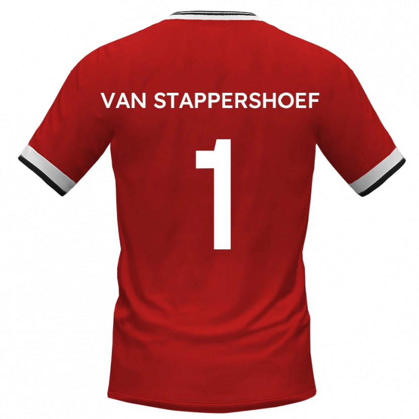 Danxen Kvinder Jordi Van Stappershoef #1 Hvid Sort Udebane Spillertrøjer 2025/26 Trøje T-Shirt