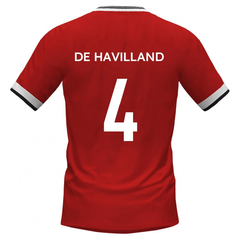 Danxen Kvinder Will De Havilland #4 Hvid Sort Udebane Spillertrøjer 2025/26 Trøje T-Shirt