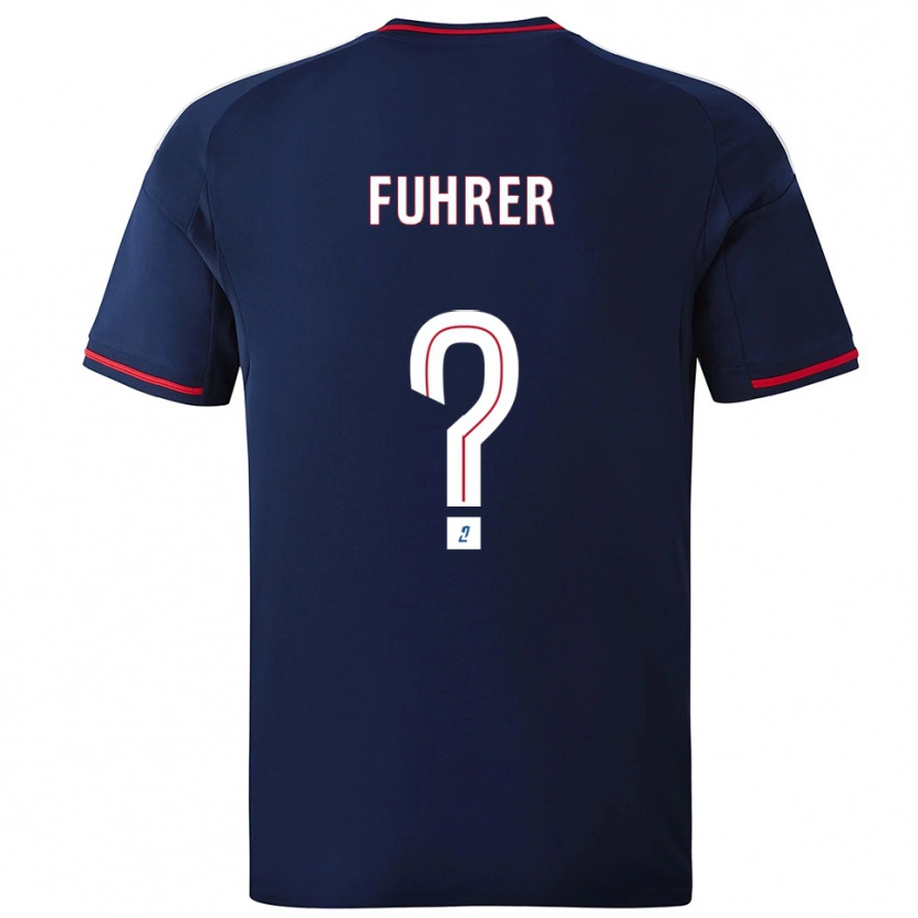 Danxen Kvinder Pape Fuhrer #0 Marine Rød Udebane Spillertrøjer 2025/26 Trøje T-Shirt