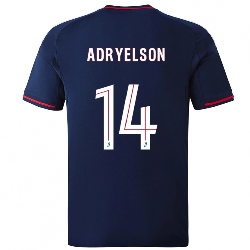Danxen Kvinder Adryelson #14 Marine Rød Udebane Spillertrøjer 2025/26 Trøje T-Shirt
