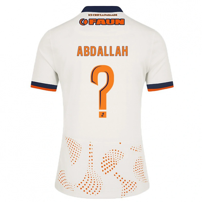 Danxen Kvinder Ikrame Abdallah #0 Hvid Orange Udebane Spillertrøjer 2025/26 Trøje T-Shirt
