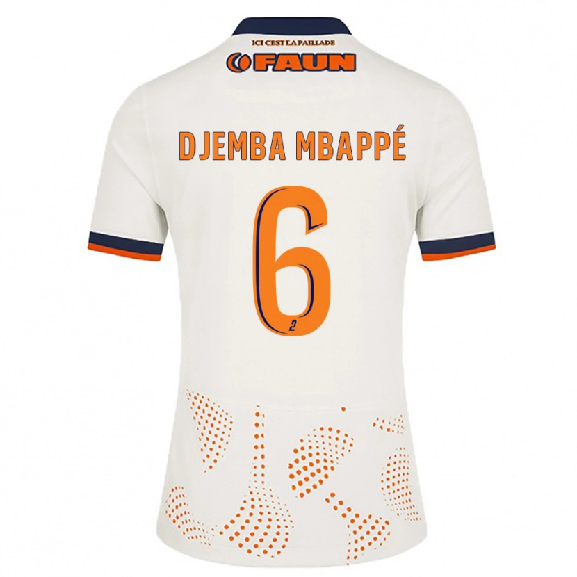 Danxen Kvinder Yvan Djemba Mbappé #6 Hvid Orange Udebane Spillertrøjer 2025/26 Trøje T-Shirt