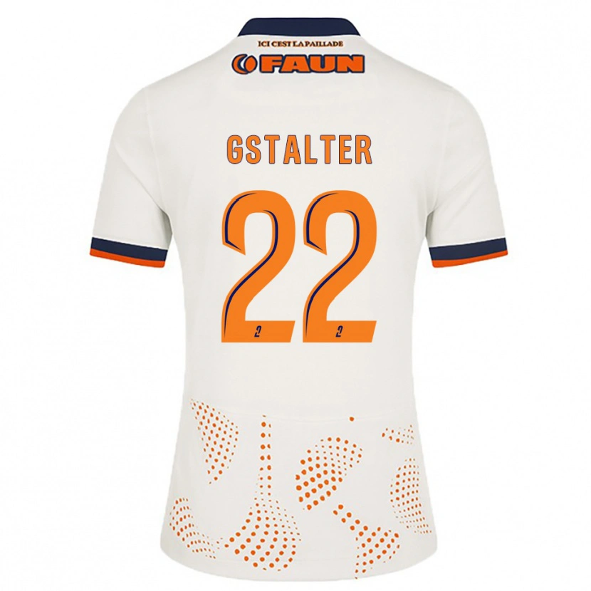 Danxen Kvinder Lola Gstalter #22 Hvid Orange Udebane Spillertrøjer 2025/26 Trøje T-Shirt