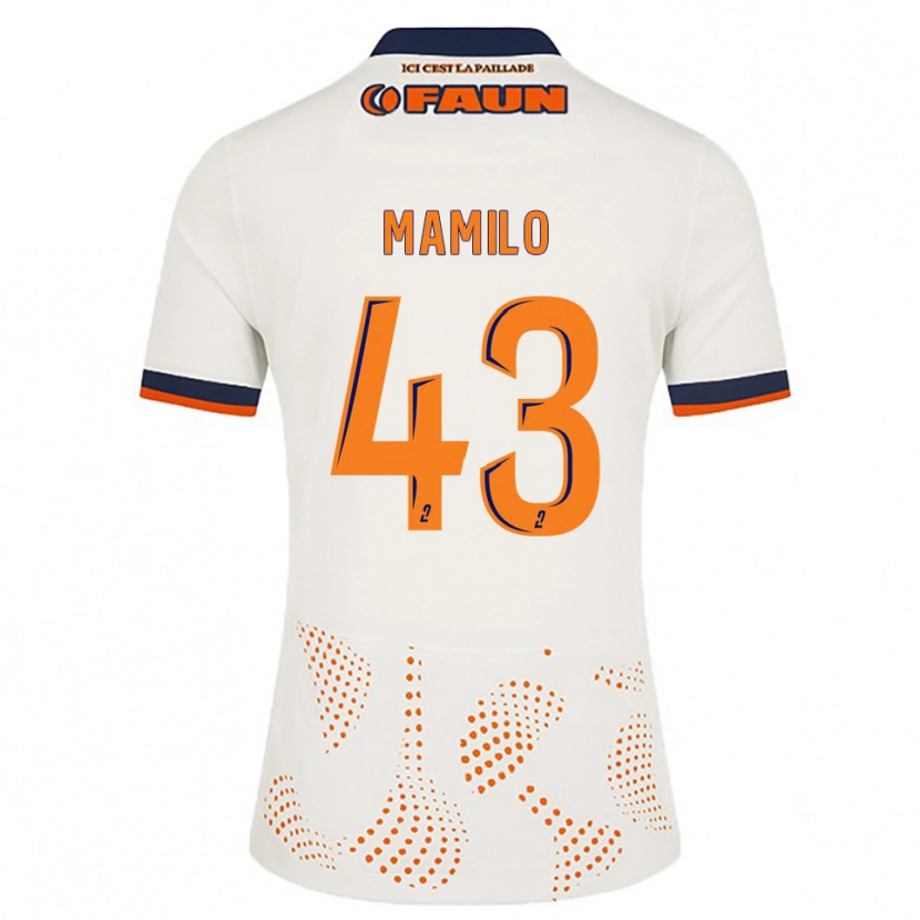 Danxen Kvinder Craig Mamilo #43 Hvid Orange Udebane Spillertrøjer 2025/26 Trøje T-Shirt