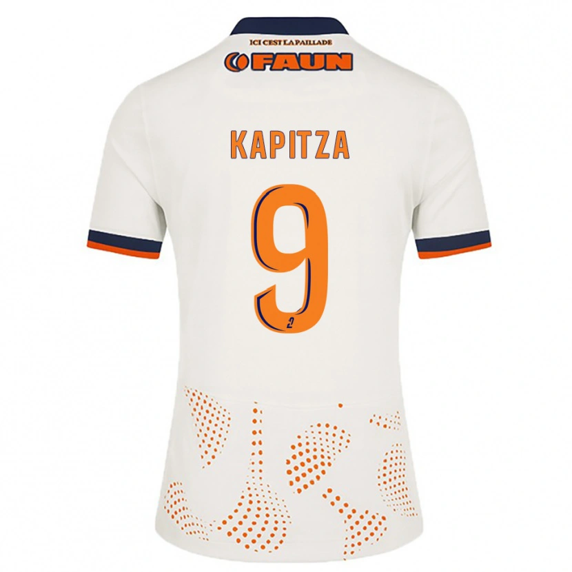 Danxen Kvinder Matisse Kapitza #9 Hvid Orange Udebane Spillertrøjer 2025/26 Trøje T-Shirt