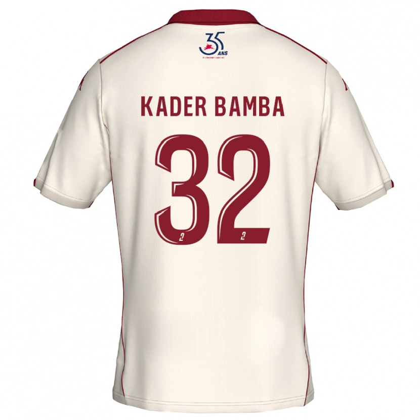 Danxen Kvinder Abdoul Kader Bamba #32 Hvid Burgundy Udebane Spillertrøjer 2025/26 Trøje T-Shirt
