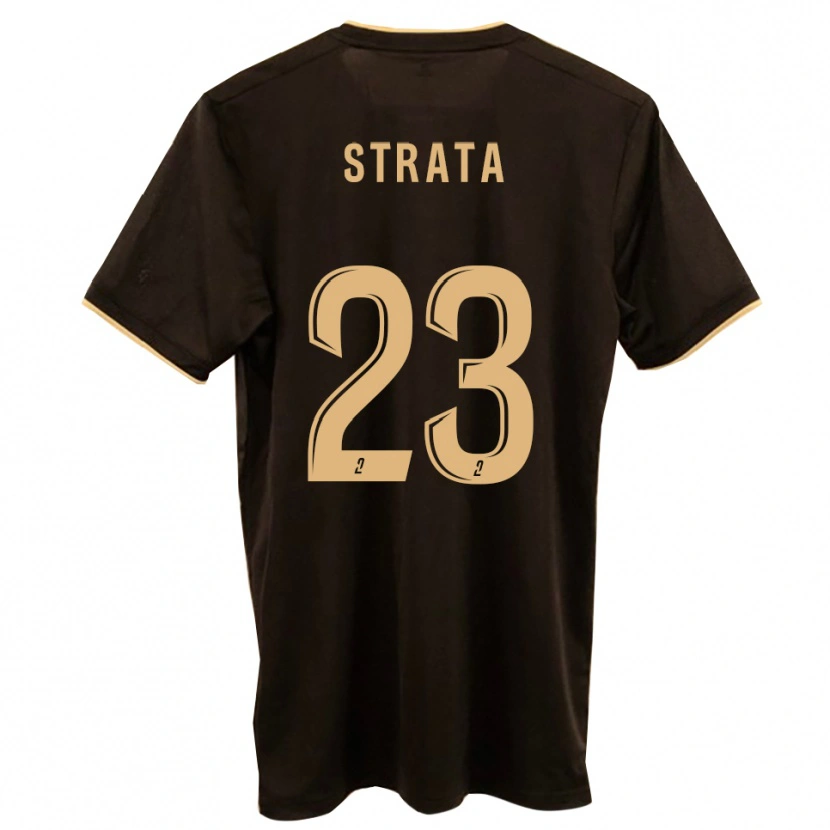 Danxen Kvinder Tony Strata #23 Blå Rød Udebane Spillertrøjer 2025/26 Trøje T-Shirt