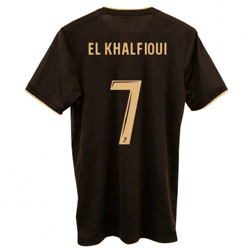 Danxen Kvinder Zakari El Khalfioui #7 Blå Rød Udebane Spillertrøjer 2025/26 Trøje T-Shirt