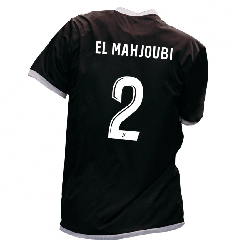 Danxen Kvinder Djibril El Mahjoubi #2 Sort Guld Udebane Spillertrøjer 2025/26 Trøje T-Shirt