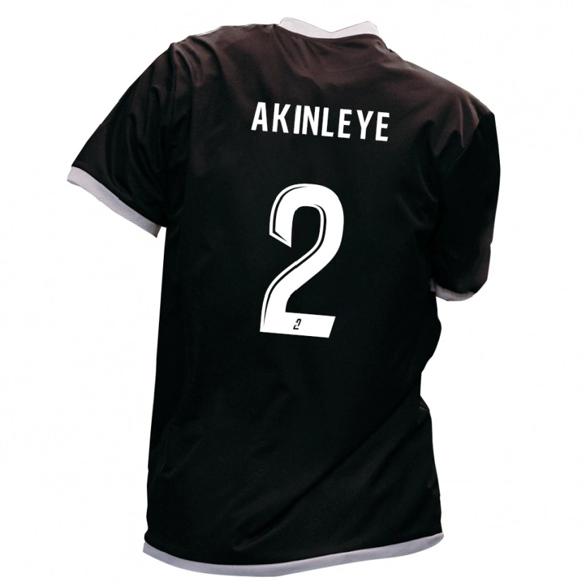 Danxen Kvinder Daniel Akinleye #2 Sort Guld Udebane Spillertrøjer 2025/26 Trøje T-Shirt