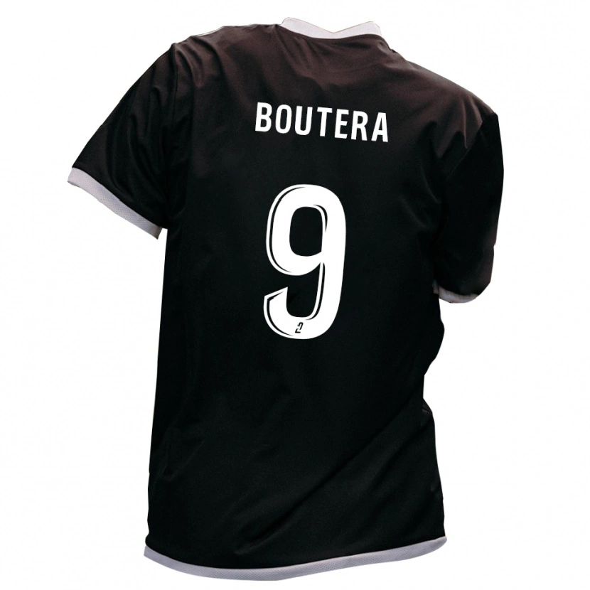 Danxen Kvinder Karim Boutera #9 Sort Guld Udebane Spillertrøjer 2025/26 Trøje T-Shirt