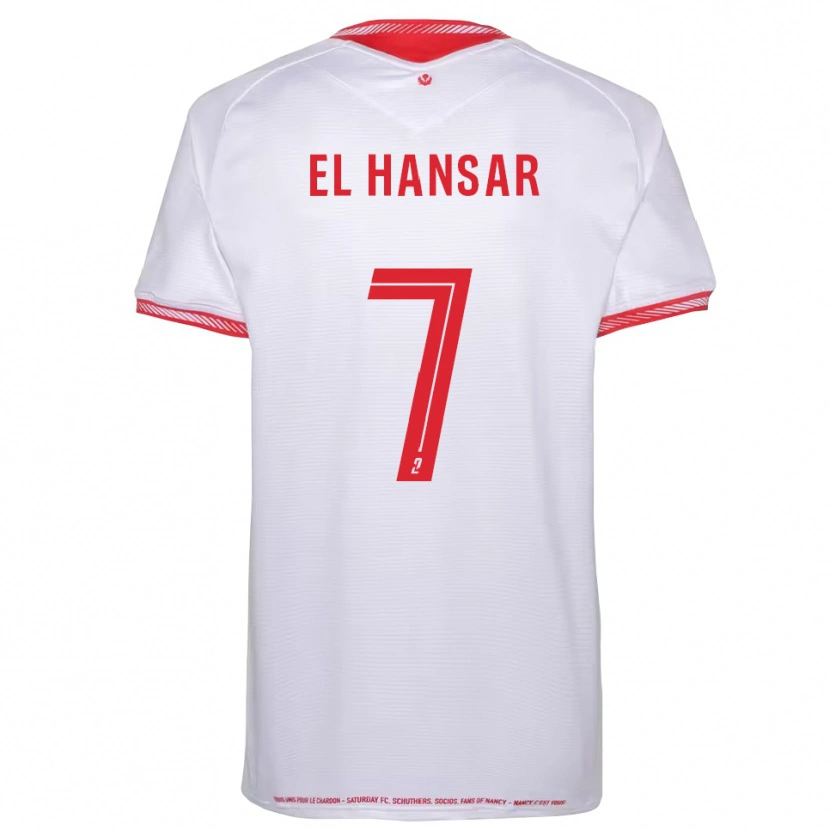Danxen Kvinder Chafik El Hansar #7 Sort Rød Udebane Spillertrøjer 2025/26 Trøje T-Shirt