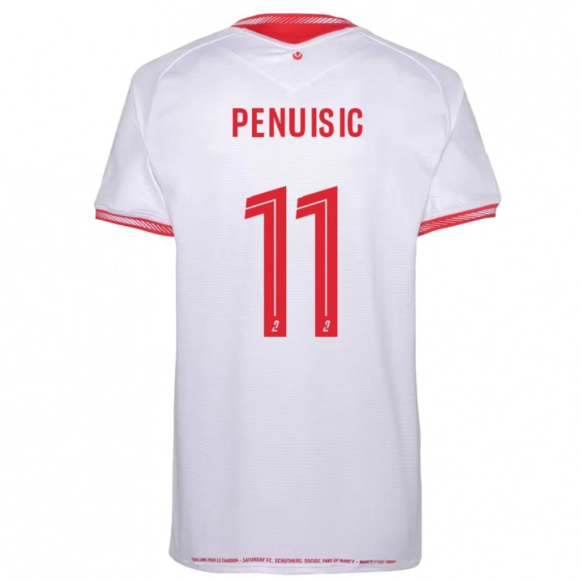 Danxen Kvinder Alvin Pénuisic #11 Sort Rød Udebane Spillertrøjer 2025/26 Trøje T-Shirt