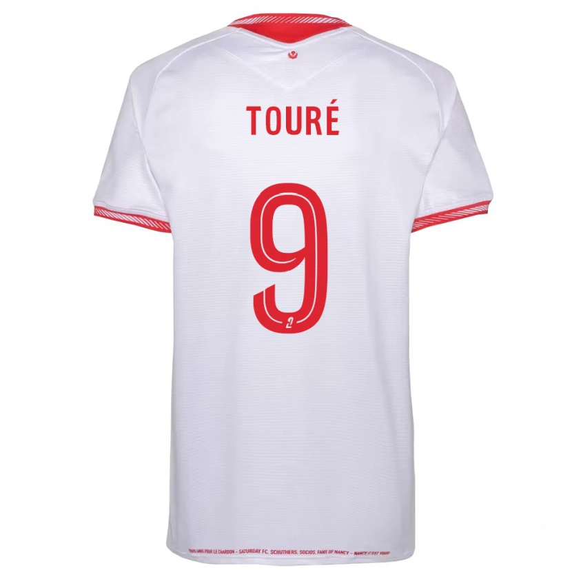 Danxen Kvinder Cheikh Touré #9 Sort Rød Udebane Spillertrøjer 2025/26 Trøje T-Shirt