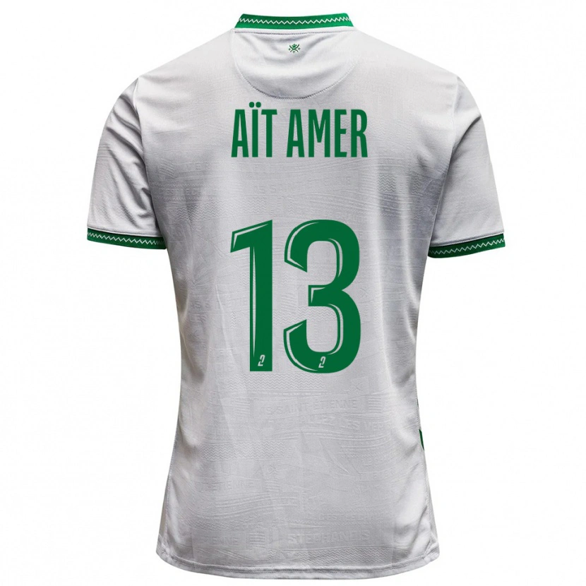 Danxen Kvinder Rayan Aït Amer #13 Hvid Grøn Udebane Spillertrøjer 2025/26 Trøje T-Shirt