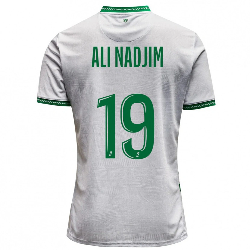 Danxen Kvinder Nadjma Ali Nadjim #19 Hvid Grøn Udebane Spillertrøjer 2025/26 Trøje T-Shirt