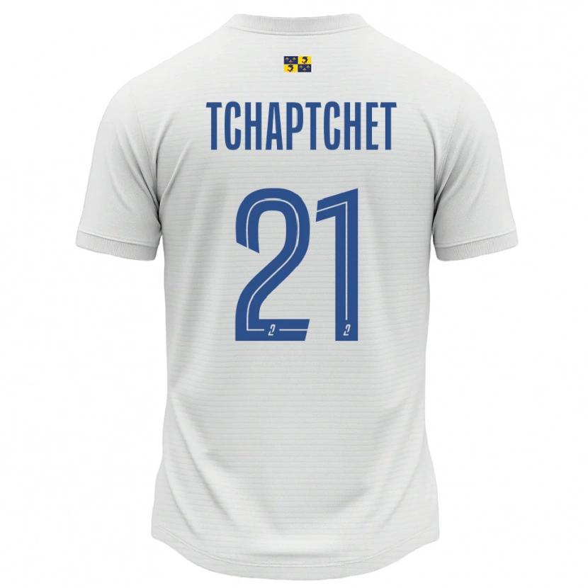 Danxen Kvinder Allan Tchaptchet #21 Hvid Blå Udebane Spillertrøjer 2025/26 Trøje T-Shirt
