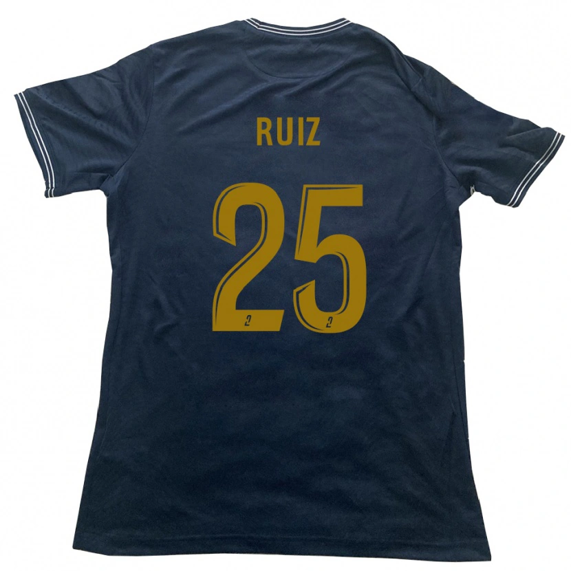 Danxen Kvinder Jean Ruiz #25 Marine Guld Udebane Spillertrøjer 2025/26 Trøje T-Shirt
