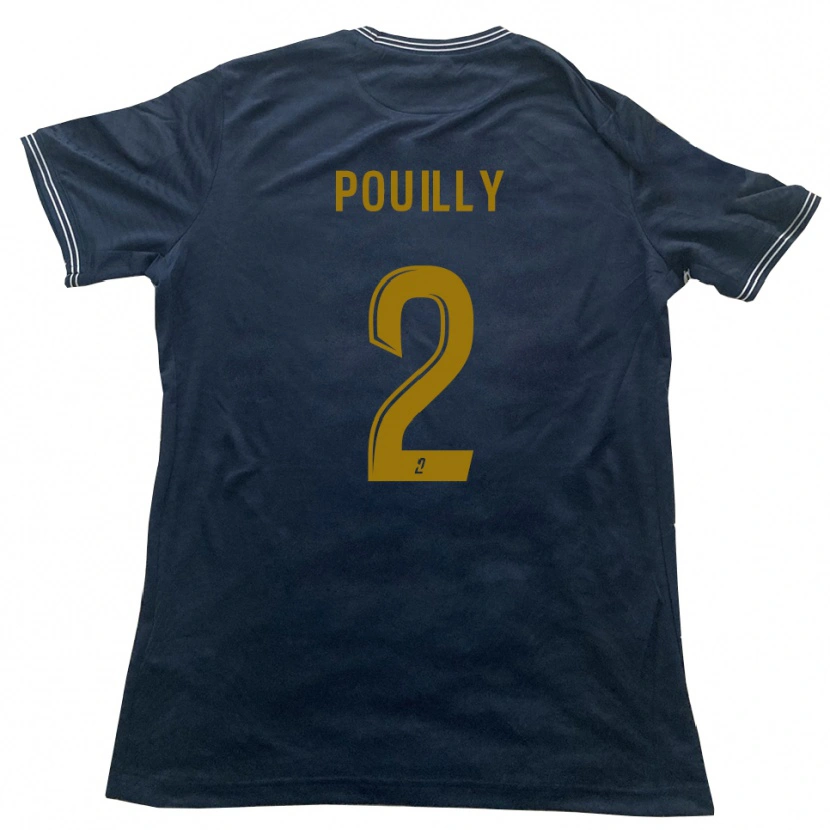 Danxen Kvinder Tom Pouilly #2 Marine Guld Udebane Spillertrøjer 2025/26 Trøje T-Shirt