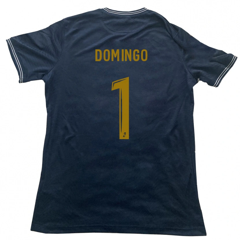 Danxen Kvinder Ismaël Domingo #1 Marine Guld Udebane Spillertrøjer 2025/26 Trøje T-Shirt