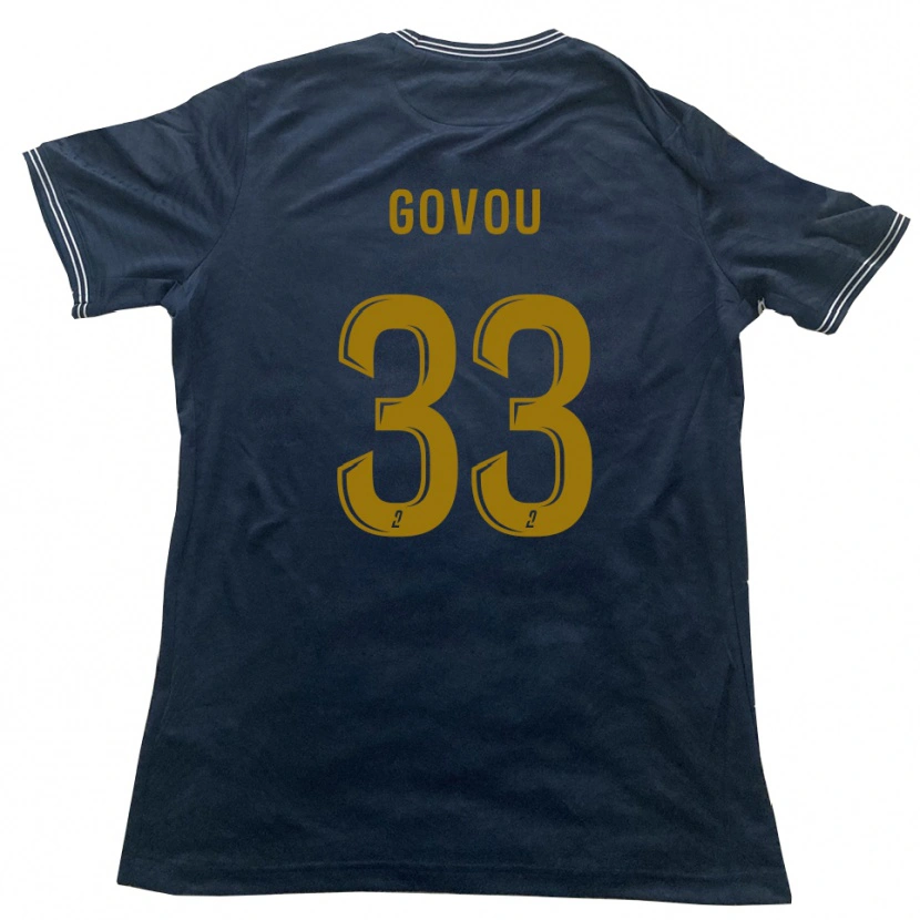 Danxen Kvinder Mensah Govou #33 Marine Guld Udebane Spillertrøjer 2025/26 Trøje T-Shirt