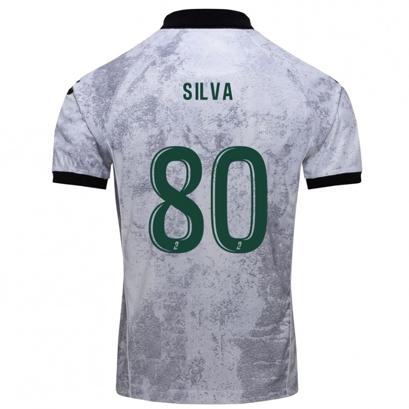 Danxen Kvinder Brian Silva #80 Hvid Sort Udebane Spillertrøjer 2025/26 Trøje T-Shirt