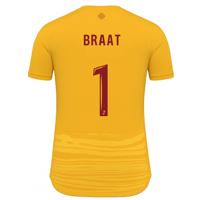 Danxen Kvinder Quentin Braat #1 Orange Burgundy Udebane Spillertrøjer 2025/26 Trøje T-Shirt
