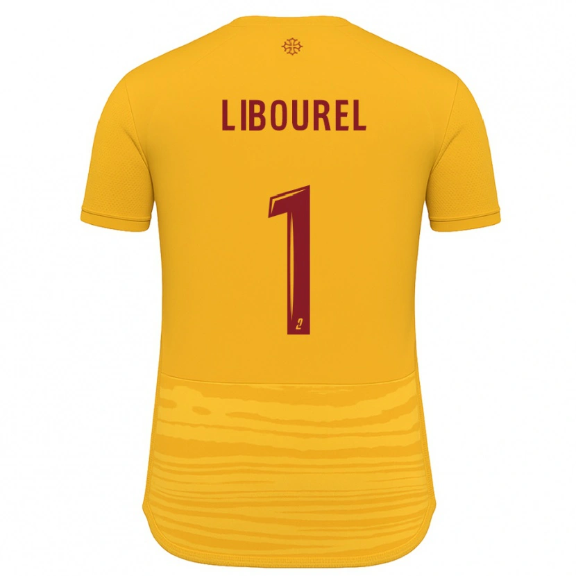 Danxen Kvinder Laurie Libourel #1 Orange Burgundy Udebane Spillertrøjer 2025/26 Trøje T-Shirt