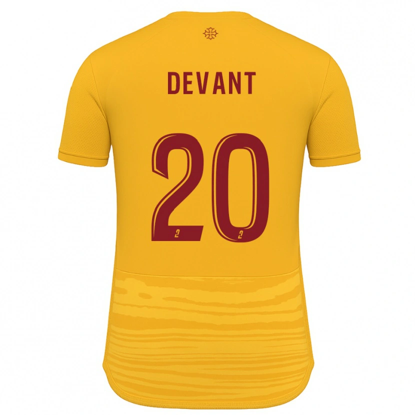 Danxen Kvinder Caroline Devant #20 Orange Burgundy Udebane Spillertrøjer 2025/26 Trøje T-Shirt