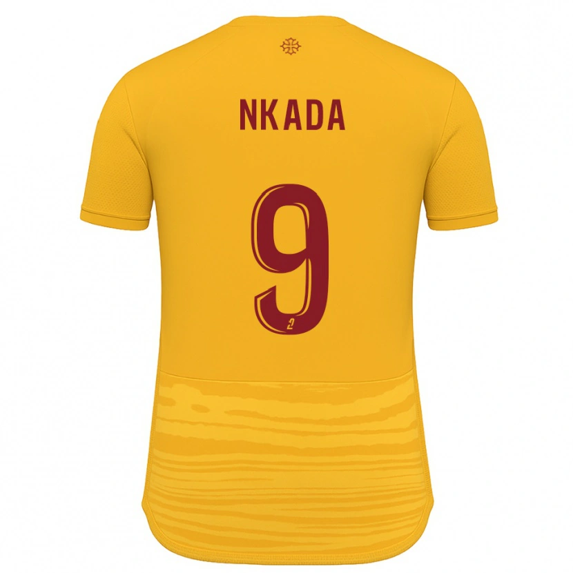 Danxen Kvinder Timothé Nkada #9 Orange Burgundy Udebane Spillertrøjer 2025/26 Trøje T-Shirt
