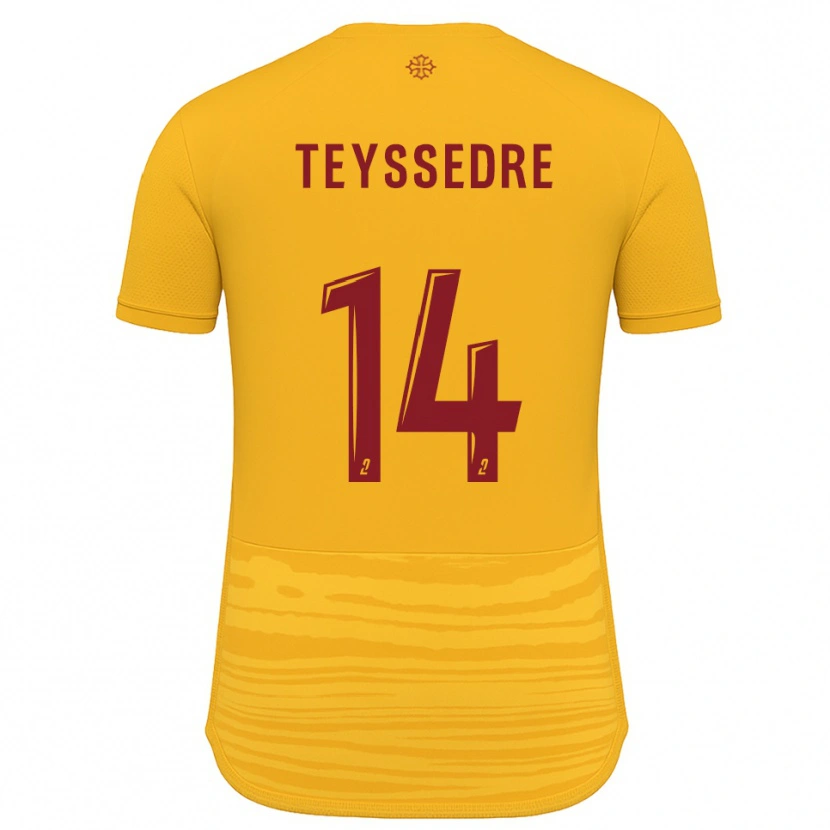 Danxen Kvinder Maexan Teyssedre #14 Orange Burgundy Udebane Spillertrøjer 2025/26 Trøje T-Shirt