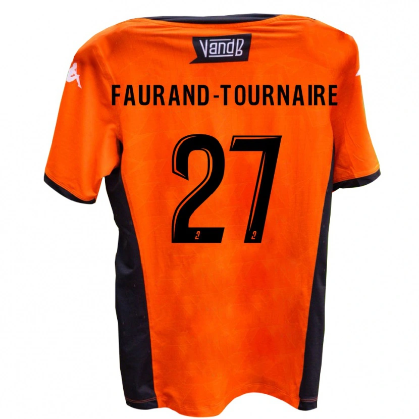 Danxen Kvinder Aymeric Faurand-Tournaire #27 Hvid Sort Udebane Spillertrøjer 2025/26 Trøje T-Shirt