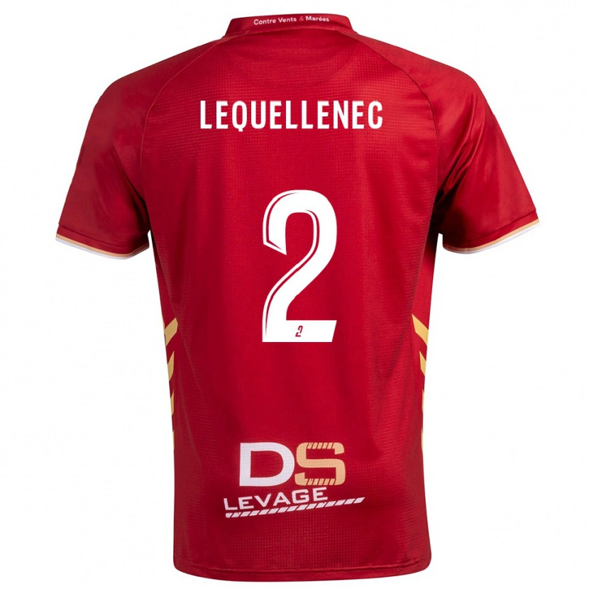 Danxen Kvinder Yanis Lequellenec #2 Burgundy Guld Udebane Spillertrøjer 2025/26 Trøje T-Shirt