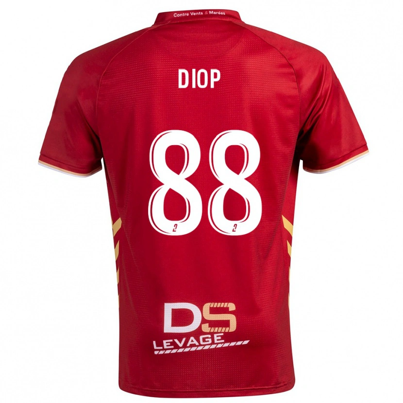 Danxen Kvinder Malick Diop #88 Burgundy Guld Udebane Spillertrøjer 2025/26 Trøje T-Shirt