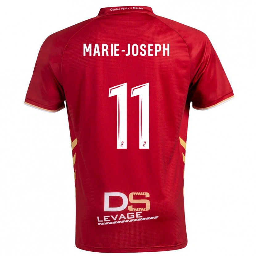 Danxen Kvinder Thomas Marie-Joseph #11 Burgundy Guld Udebane Spillertrøjer 2025/26 Trøje T-Shirt