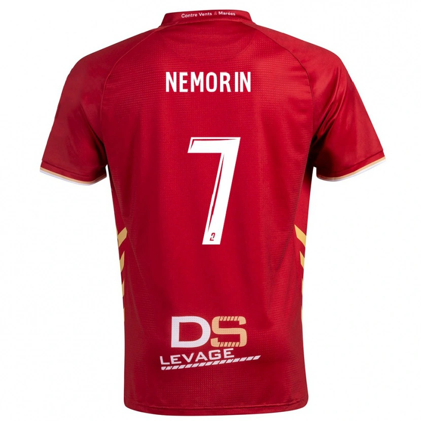 Danxen Kvinder Noah Nemorin #7 Burgundy Guld Udebane Spillertrøjer 2025/26 Trøje T-Shirt