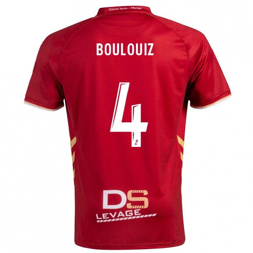 Danxen Kvinder Salim Boulouiz #4 Burgundy Guld Udebane Spillertrøjer 2025/26 Trøje T-Shirt