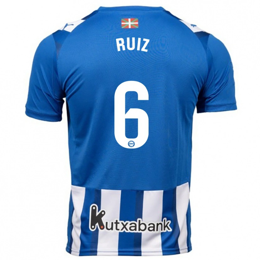 Danxen Børn Markel Ruiz #6 Blå Hvid Hjemmebane Spillertrøjer 2025/26 Trøje T-Shirt