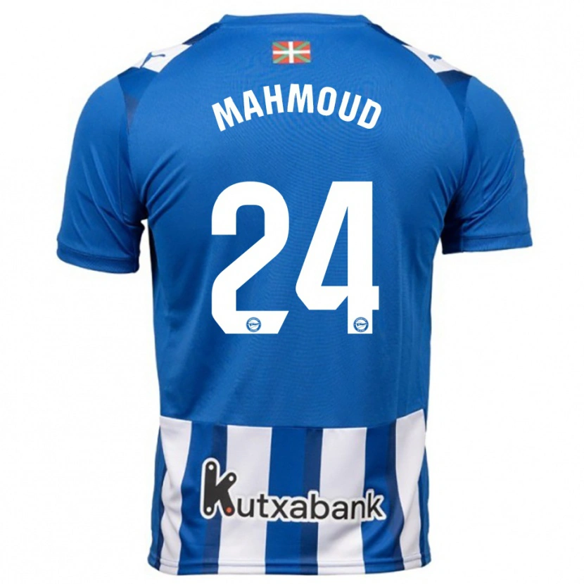Danxen Børn Abdallahi Mahmoud #24 Blå Hvid Hjemmebane Spillertrøjer 2025/26 Trøje T-Shirt