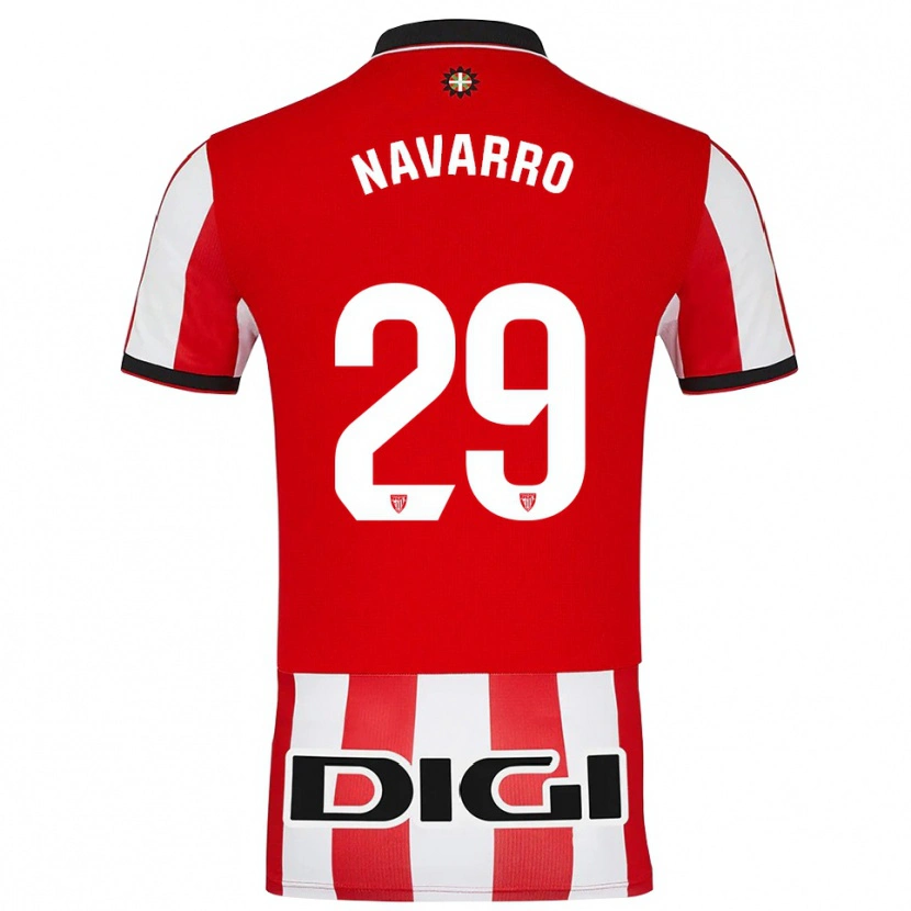 Danxen Børn Robert Navarro #29 Rød Hvid Hjemmebane Spillertrøjer 2025/26 Trøje T-Shirt