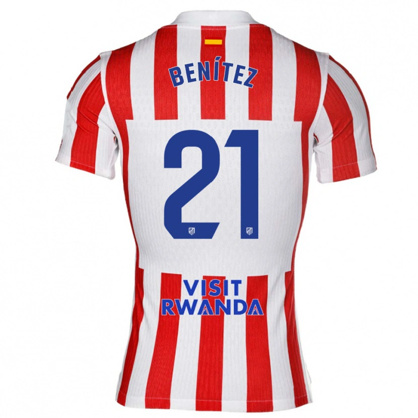 Danxen Børn Fiamma Benítez #21 Rød Hvid Hjemmebane Spillertrøjer 2025/26 Trøje T-Shirt