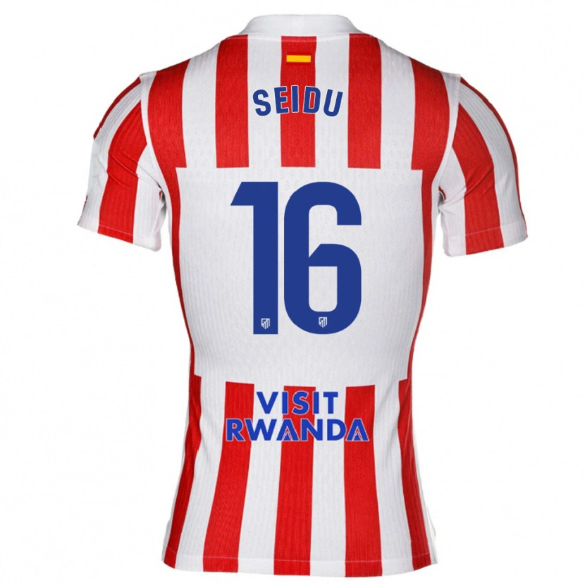 Danxen Børn Taufik Seidu #16 Rød Hvid Hjemmebane Spillertrøjer 2025/26 Trøje T-Shirt
