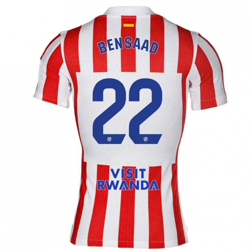 Danxen Børn Adnane Bensaad #22 Rød Hvid Hjemmebane Spillertrøjer 2025/26 Trøje T-Shirt
