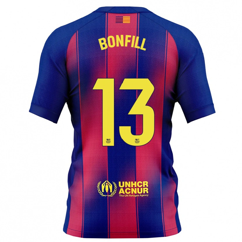 Danxen Børn Max Bonfill #13 Blå Rød Hjemmebane Spillertrøjer 2025/26 Trøje T-Shirt
