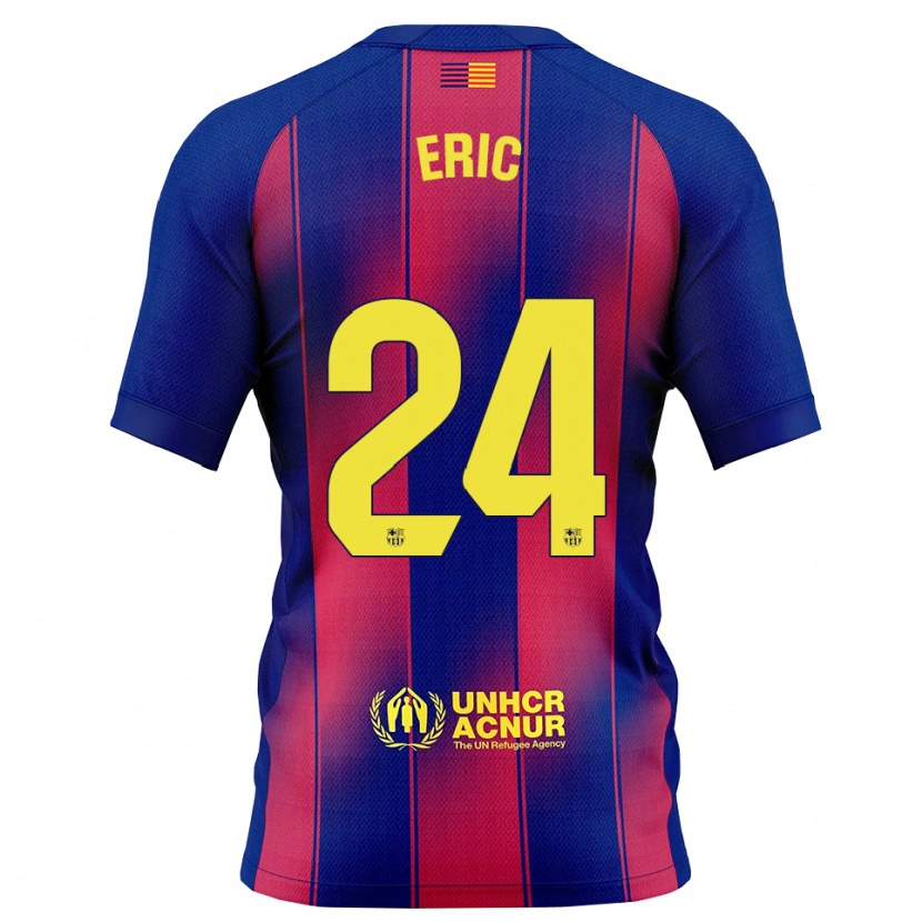 Danxen Børn Eric García #24 Blå Rød Hjemmebane Spillertrøjer 2025/26 Trøje T-Shirt