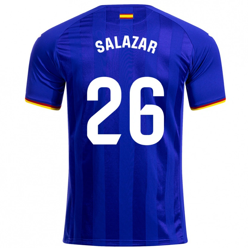 Danxen Børn Sebas Salazar #26 Blå Rød Gul Hjemmebane Spillertrøjer 2025/26 Trøje T-Shirt