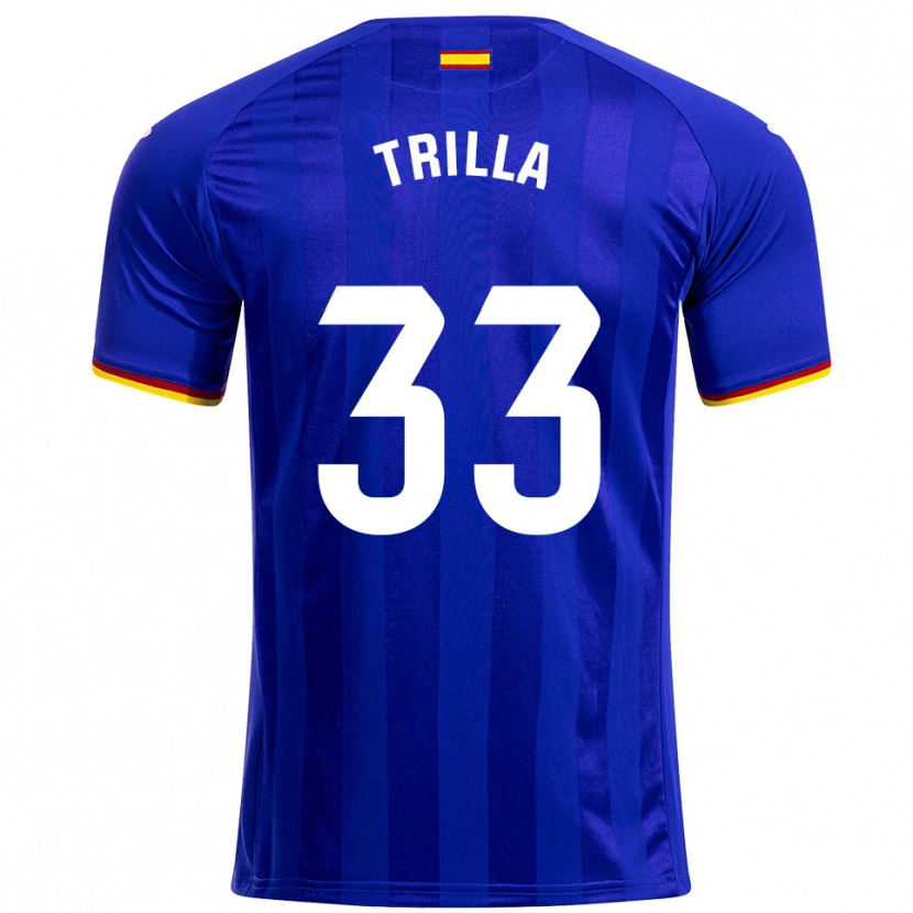 Danxen Børn Guillem Trilla #33 Blå Rød Gul Hjemmebane Spillertrøjer 2025/26 Trøje T-Shirt