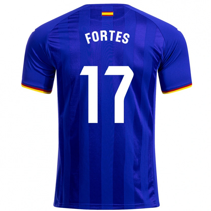 Danxen Børn Joel Fortes #17 Blå Rød Gul Hjemmebane Spillertrøjer 2025/26 Trøje T-Shirt